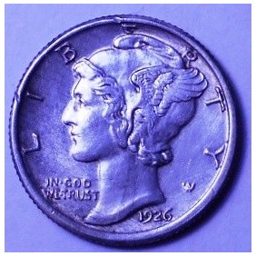 USA Mercury Dime 1926