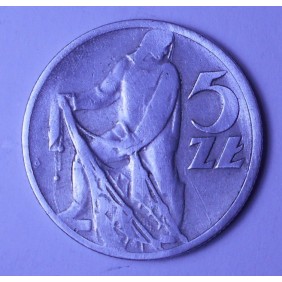 POLAND 5 Zlotych 1958