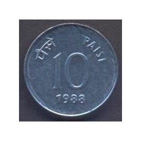 INDIA 10 Paise 1988 B