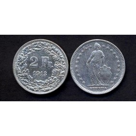 SWITZERLAND 2 Francs 1913 AG