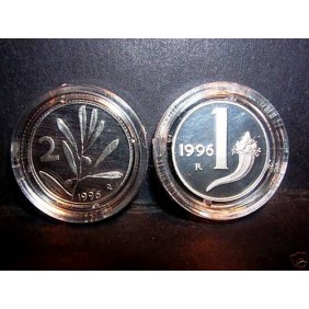 1 Lira + 2 Lire 1996 Proof...