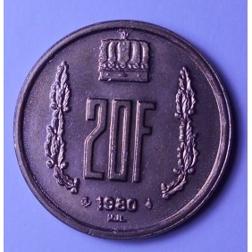 LUXEMBOURG 20 Francs 1980