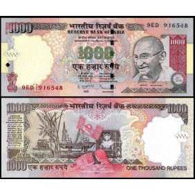 INDIA 1000 Rupees 2011...