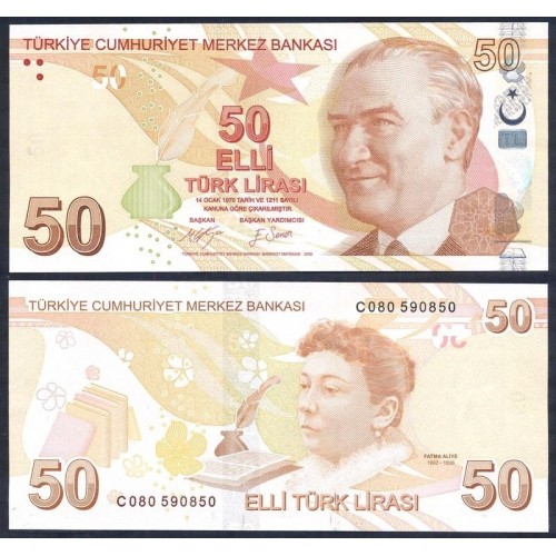 TURKEY 50 Lira 2009 (2017)