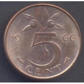 NETHERLANDS 5 Cents 1966