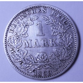 GERMANY EMPIRE 1 Mark 1893E AG