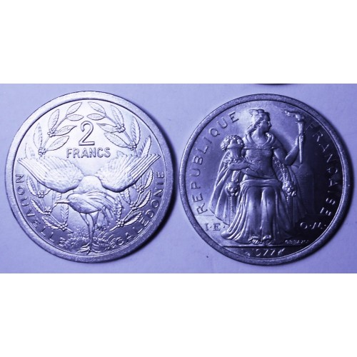 NEW CALEDONIA 2 Francs 1977