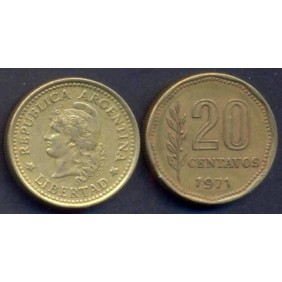 ARGENTINA 20 Centavos 1971