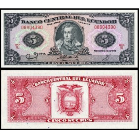 ECUADOR 5 Sucres 1988