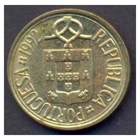 PORTUGAL 5 Escudos 1992