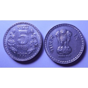 INDIA 5 Rupees 1997 N