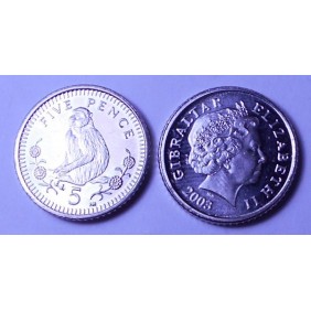 GIBRALTAR 5 Pence 2003 AA