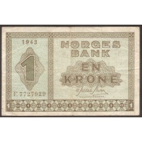 NORWAY 1 Krone 1943