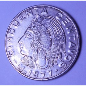 MEXICO 50 Centavos 1977 rare