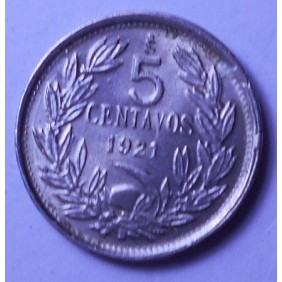 CHILE 5 Centavos 1921