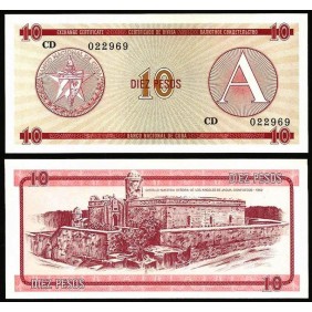 CUBA 10 Pesos 1985 Series A