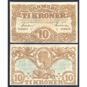DENMARK 10 Kroner 1943 Serie V