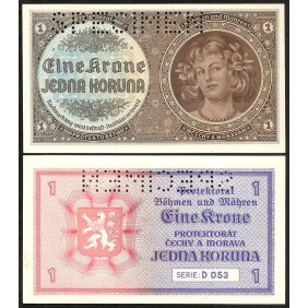 BOHEMIA & MORAVIA 1 Koruna...