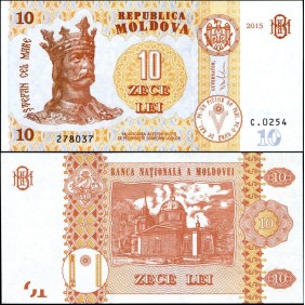 MOLDOVA 10 Lei 2015