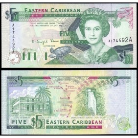ANTIGUA (E.C.S.) 5 Dollars...