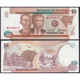PHILIPPINES 10 Piso 2000