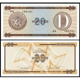 CUBA 20 Pesos 1985 Series D