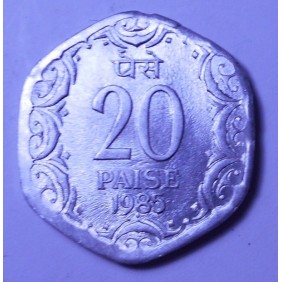 INDIA 20 Paise 1985 B