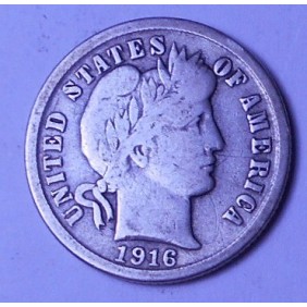 USA Barber Dime 1916