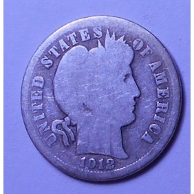 USA Barber Dime 1912 AG