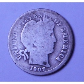 USA Barber Dime 1907