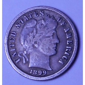 USA Barber Dime 1899