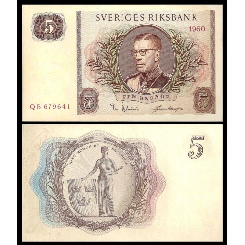 SWEDEN 5 Kronor 1960