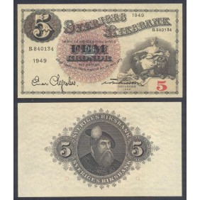 SWEDEN 5 Kronor 1949 Serie B