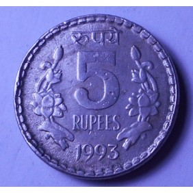INDIA 5 Rupees 1993 C