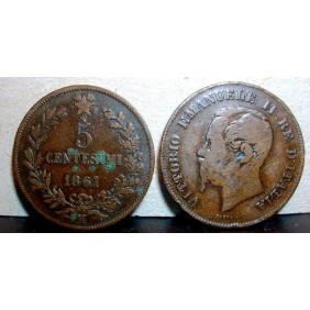 5 Centesimi 1861 M