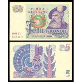 SWEDEN 5 Kronor 1968