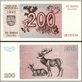 LITHUANIA 200 Talonas 1993