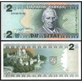 LITHUANIA 2 Litai 1993