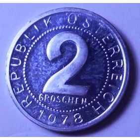 AUSTRIA 2 Groschen 1978 PROOF