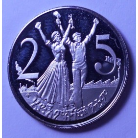ETHIOPIA 25 Cents 1977 PROOF