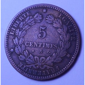 FRANCE 5 Centimes 1871 A