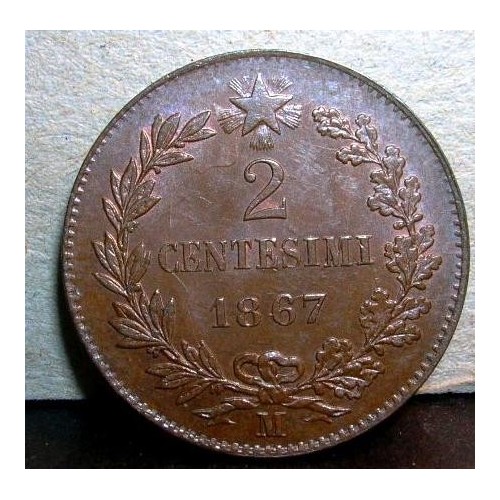 2 Centesimi 1867 M