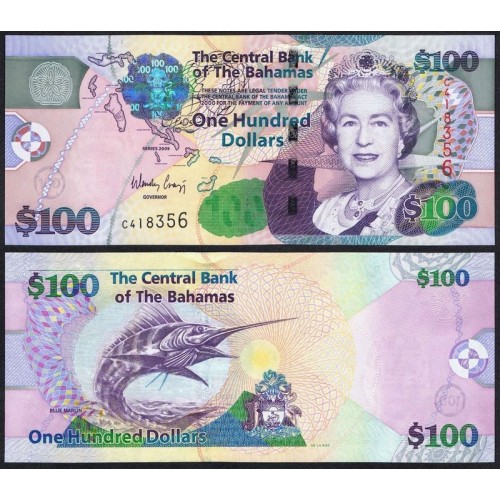 BAHAMAS 100 Dollars 2009