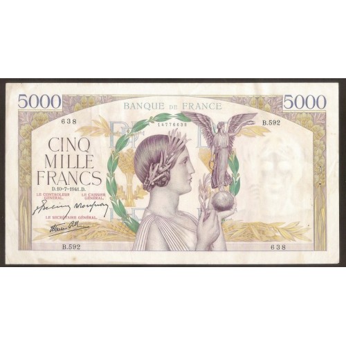 FRANCE 5000 Francs 10.07.1941