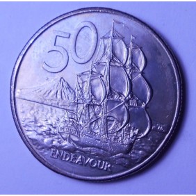 NEW ZEALAND 50 Cents 1980