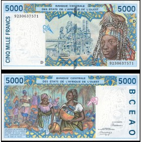 MALI (W.A.S.) 5000 Francs 1992