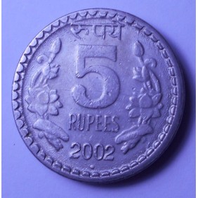 INDIA 5 Rupees 2002 N