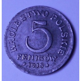 POLAND 5 Fenigow 1918...