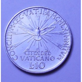 VATICANO 10 Lire 1962 Concilio