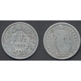 SWITZERLAND 1 Franc 1880